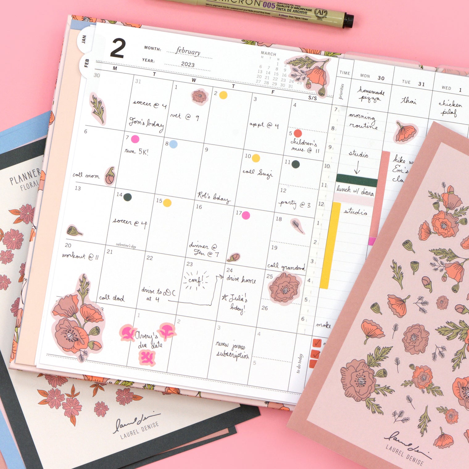 STICKERS IN PLANNER